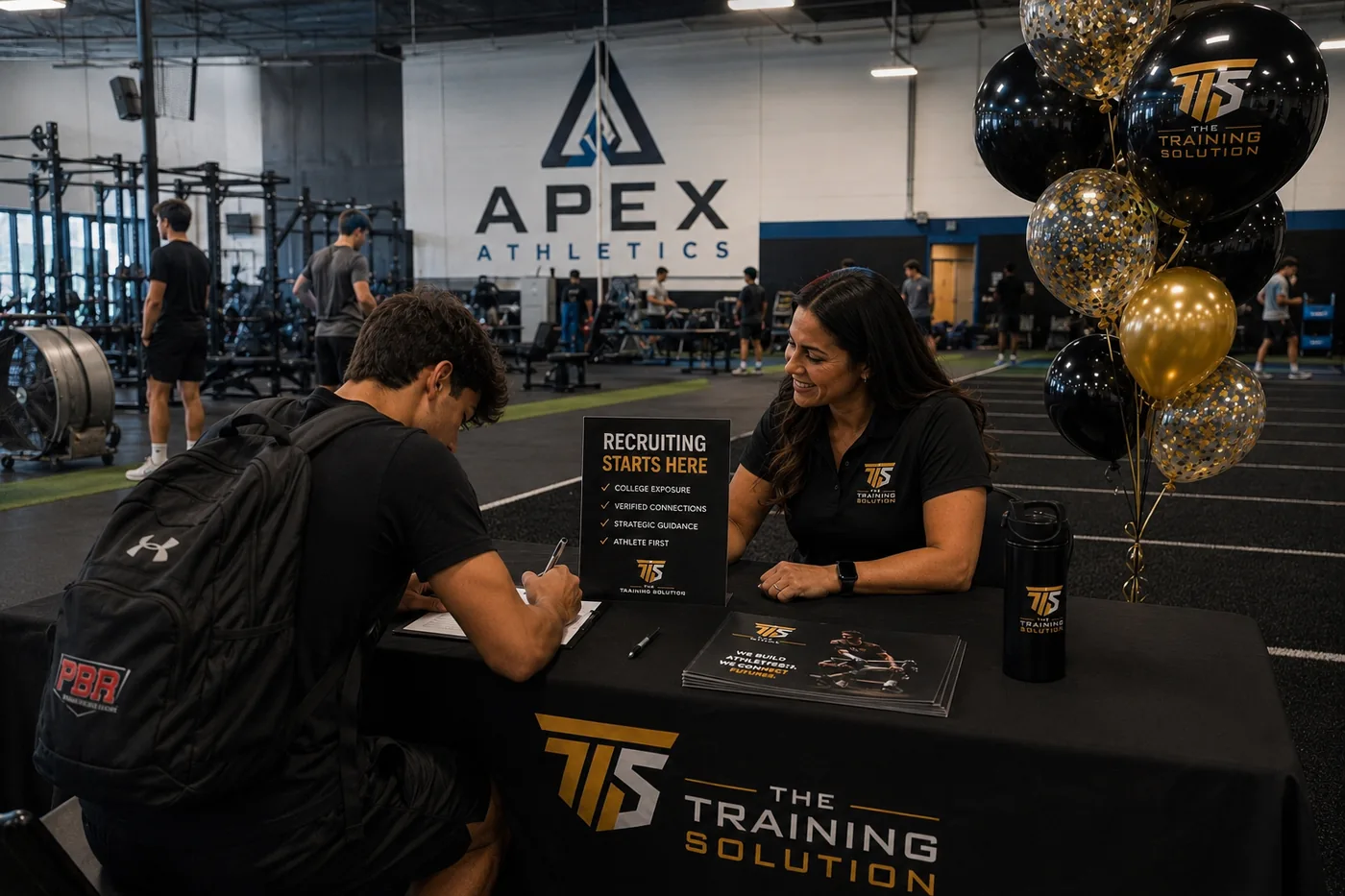 Athletes enroll right where they already train.